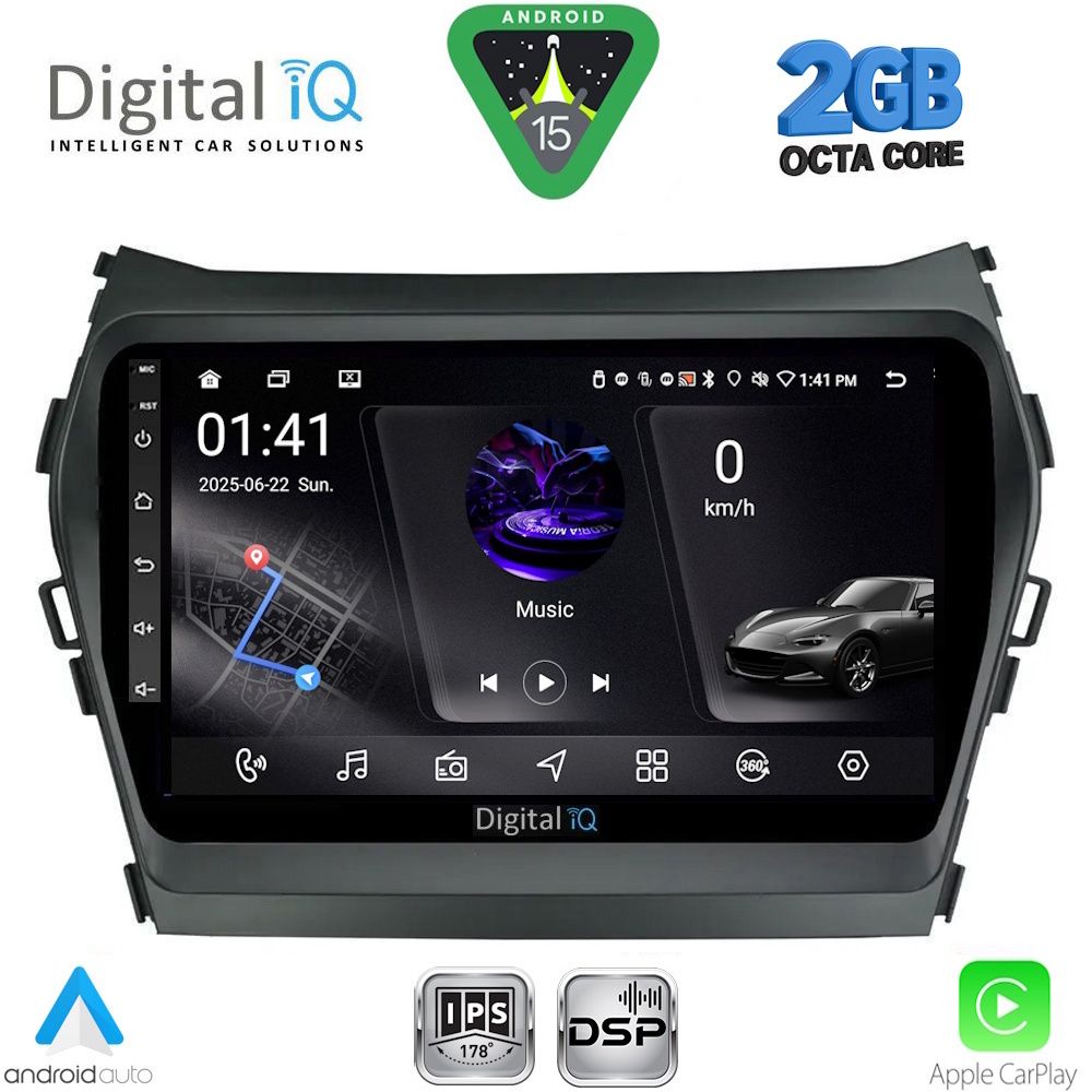 DIGITAL IQ RSF 4238_CPA (9inc) MULTIMEDIA TABLET for HYUNDAI IX45 - SANTA FE mod. 2013-2017