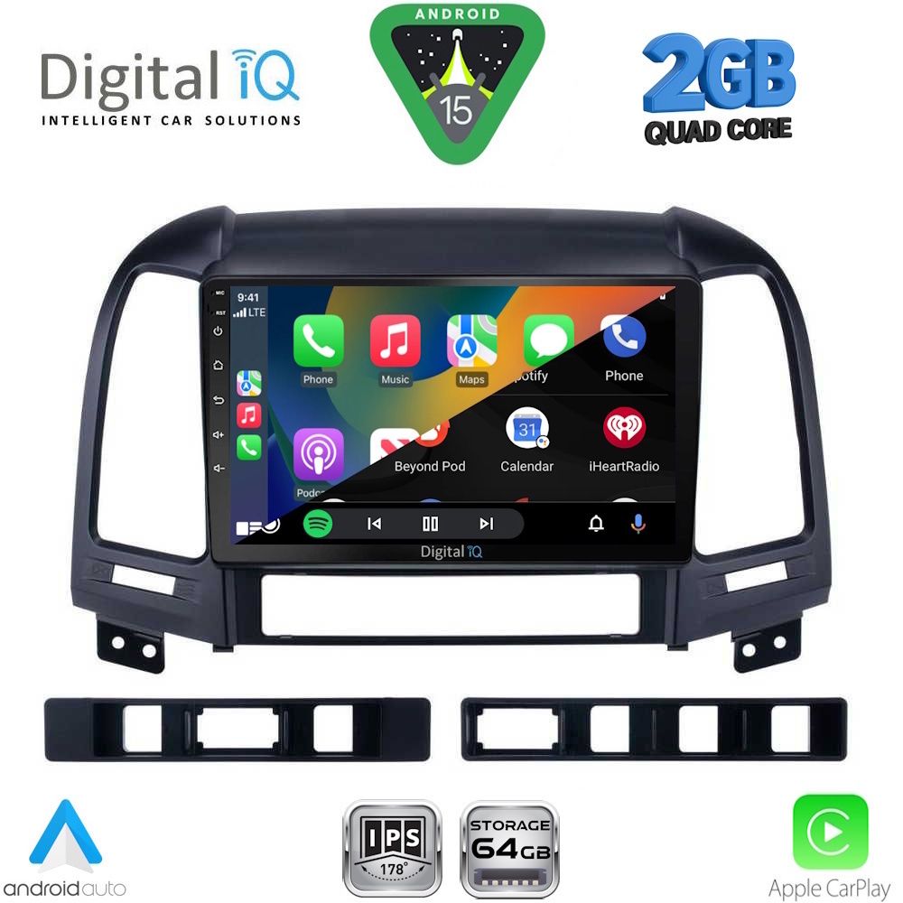 DIGITAL IQ RSF 4239_CPA (9inc) MULTIMEDIA TABLET for HYUNDAI SANTA FE  mod. 2005-2013
