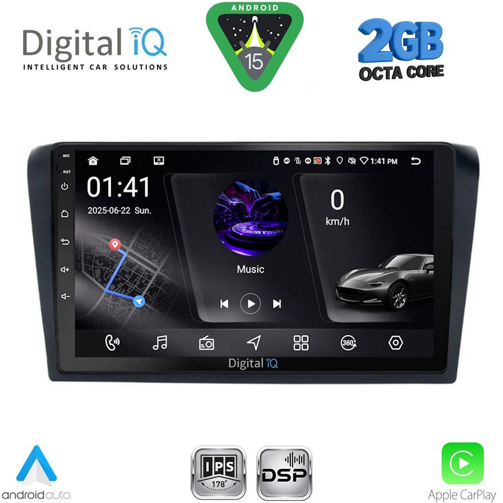 DIGITAL IQ RSF 4365_CPA (9inc) MULTIMEDIA TABLET for MAZDA 3 mod. 2003-2008 - DIGITAL IQ RSF 4365_CPA