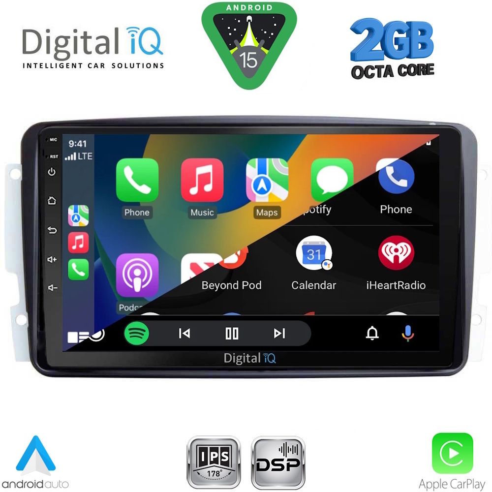 DIGITAL IQ RSF 4401_CPA (9inc) MULTIMEDIA TABLET for MERCEDES CLK (W209) mod. 2000-2004 - DIGITAL IQ RSF 4401_CPA