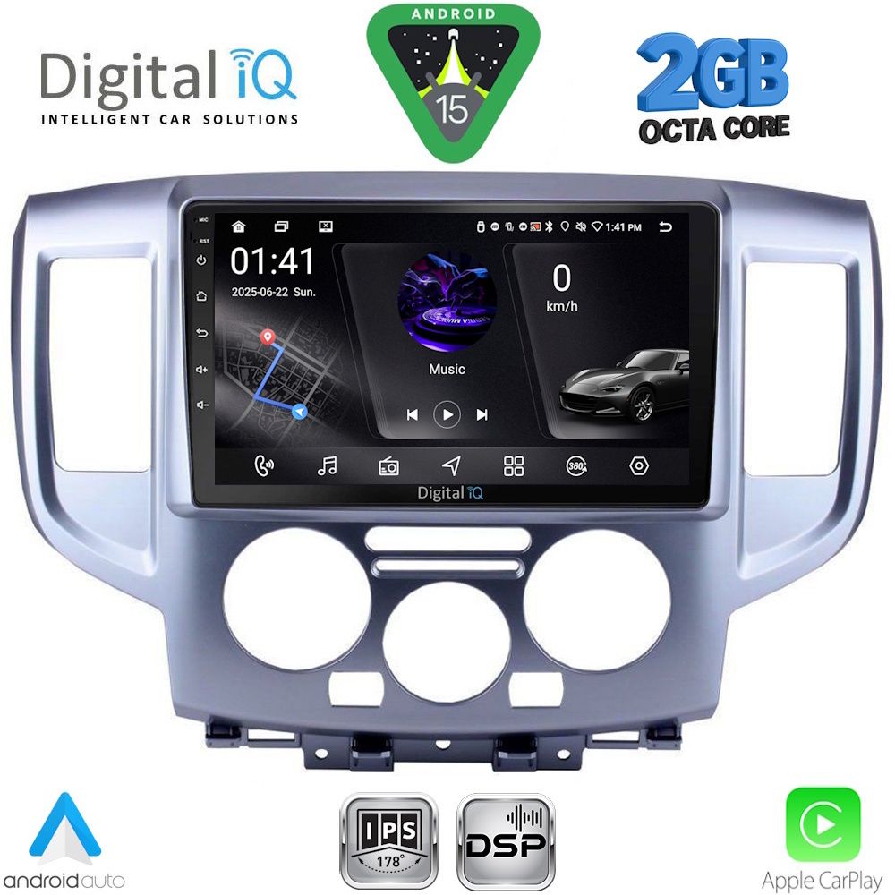 DIGITAL IQ RSF 4458SL_CPA (9inc) MULTIMEDIA TABLET for NISSAN NV 200 mod. 2009-2020 (SILVER) - DIGITAL IQ RSF 4458SL_CPA