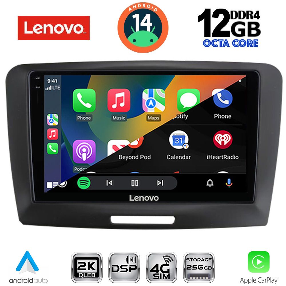 Skoda Superb 2008 - 2015 Οθόνη με CarPlay, Android Auto, BT, GPS - LENOVO SSZ 12604A_CPA (9inc)
