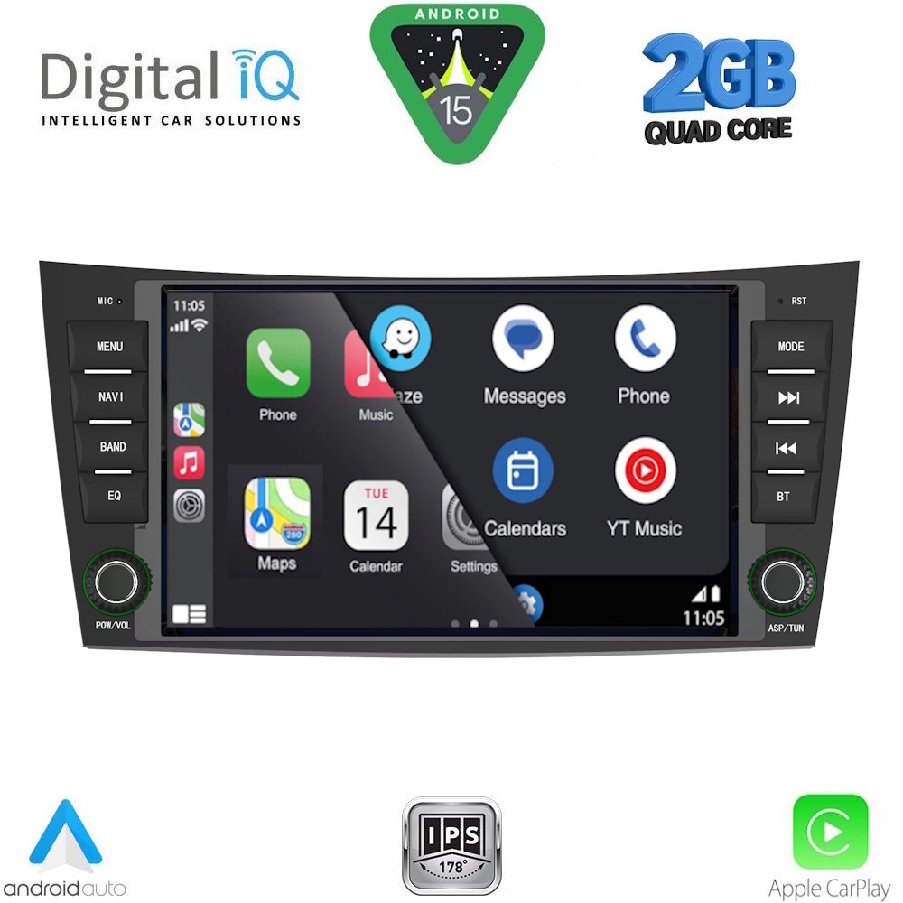DIGITAL IQ BLD 290_CPA (8″ DECK) MULTIMEDIA for MERCEDES E (W211) – CLS (W219) mod. 2003-2009