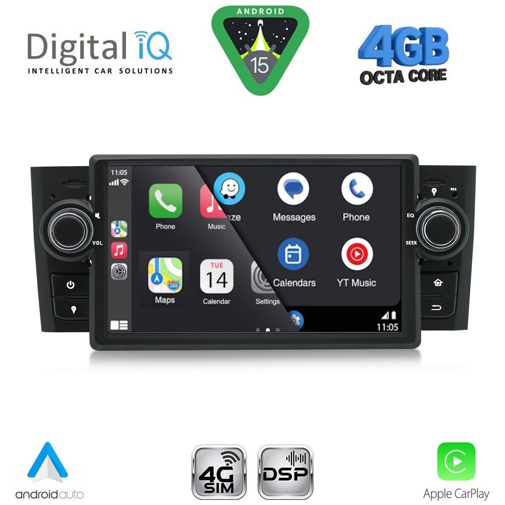 DIGITAL IQ BLG 463_CPA (7" DECK) MULTIMEDIA SYSTEM for FIAT GRANDE PUNTO mod. 2005-2012