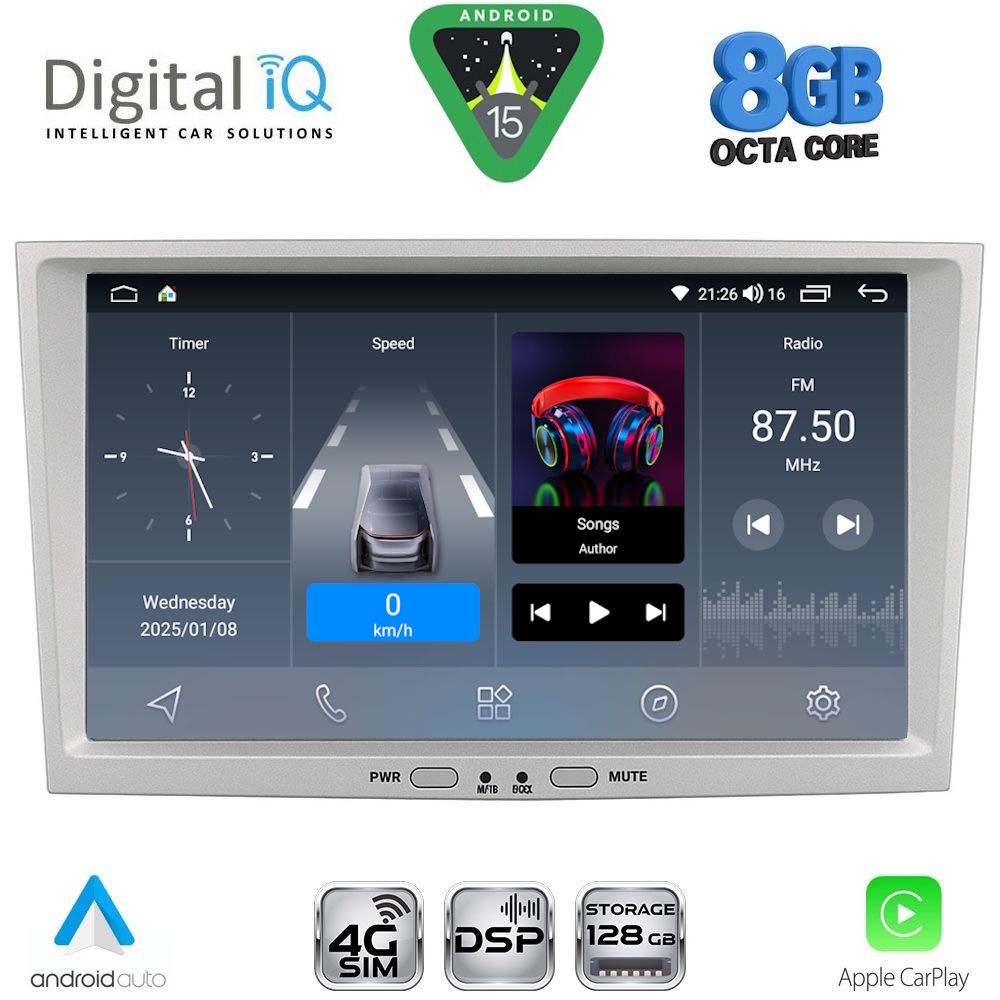 Οθόνη Opel Corsa, Astra, Antara, Combo, Meriva, Tigra, Vectra, Zafira 2004 – 2014 – DIGITAL IQ BLM 718SL_CPA (8" DECK)