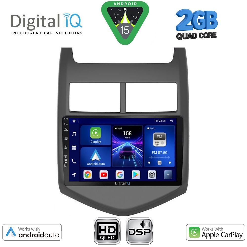 DIGITAL IQ BXC 3074_CPAA (9inc) MULTIMEDIA TABLET for CHEVROLET AVEO mod. 2011-2014 - DIGITAL IQ BXC 3074_CPAA
