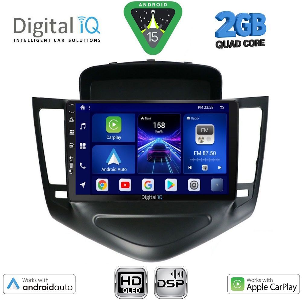 DIGITAL IQ BXC 3076_CPAA (9inc) MULTIMEDIA TABLET for CHEVROLET CRUZE mod. 2008-2012 - DIGITAL IQ BXC 3076_CPAA