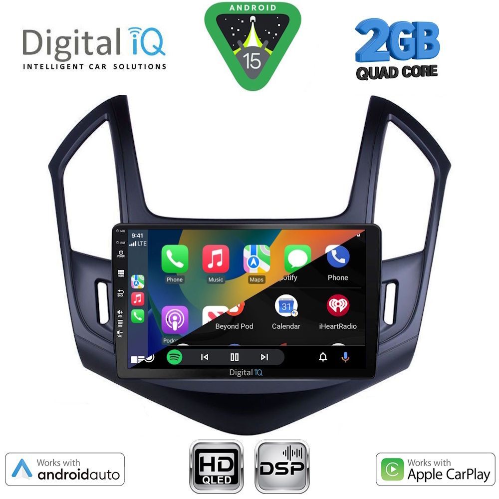 DIGITAL IQ BXC 3077_CPAA (9inc) MULTIMEDIA TABLET for CHEVROLET CRUZE mod. 2013-2015 - DIGITAL IQ BXC 3077_CPAA