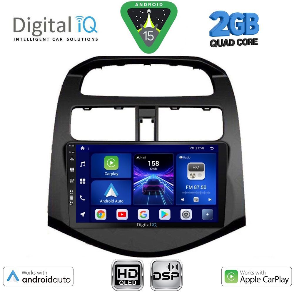 DIGITAL IQ BXC 3078_CPAA (9inc) MULTIMEDIA TABLET for CHEVROLET SPARK mod. 2009-2015 - DIGITAL IQ BXC 3078_CPAA