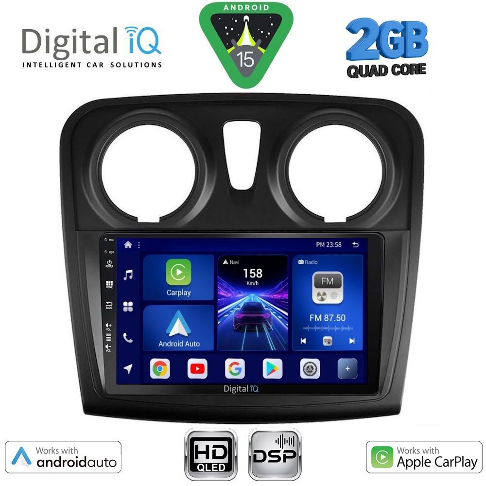 DIGITAL IQ BXC 3108_CPAA (9inc) MULTIMEDIA TABLET for DACIA LOGAN – SANDERO mod. 2012-2019 - DIGITAL IQ BXC 3108_CPAA