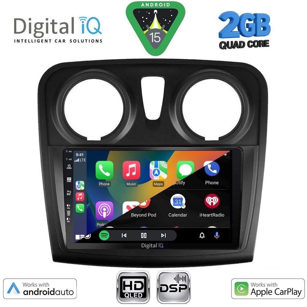 DIGITAL IQ BXC 3108_CPAA (9inc) MULTIMEDIA TABLET for DACIA LOGAN – SANDERO mod. 2012-2019 - DIGITAL IQ BXC 3108_CPAA