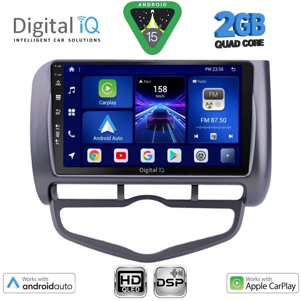DIGITAL IQ BXC 3210_CPAA CLIMA (9inc) MULTIMEDIA TABLET for HONDA JAZZ mod. 2002-2008 - DIGITAL IQ BXC 3210_CPAA CLIMA