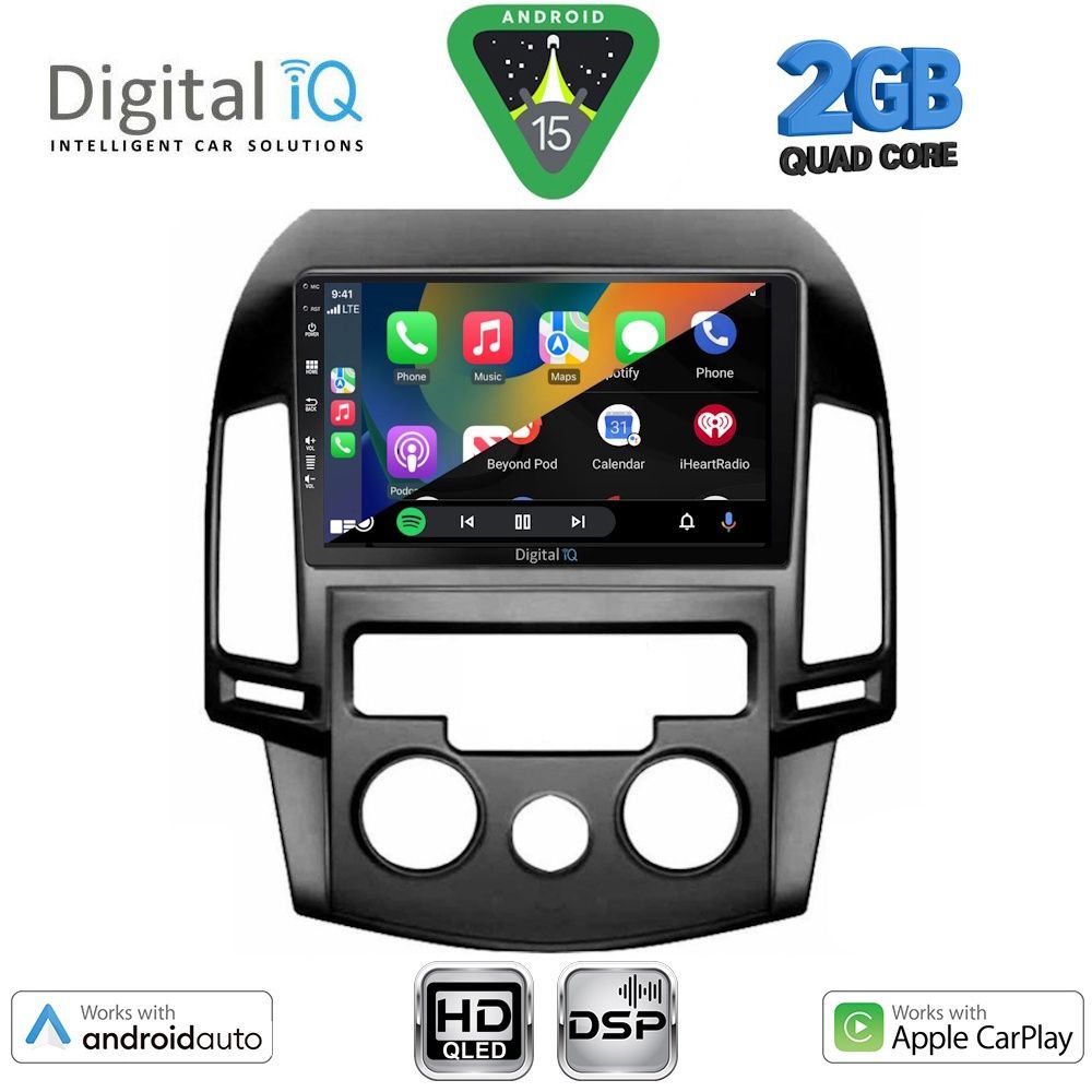 DIGITAL IQ BXC 3231_CPAA A/C (9inc) MULTIMEDIA TABLET for HYUNDAI i30 mod. 2007-2012 - DIGITAL IQ BXC 3231_CPAA A/C
