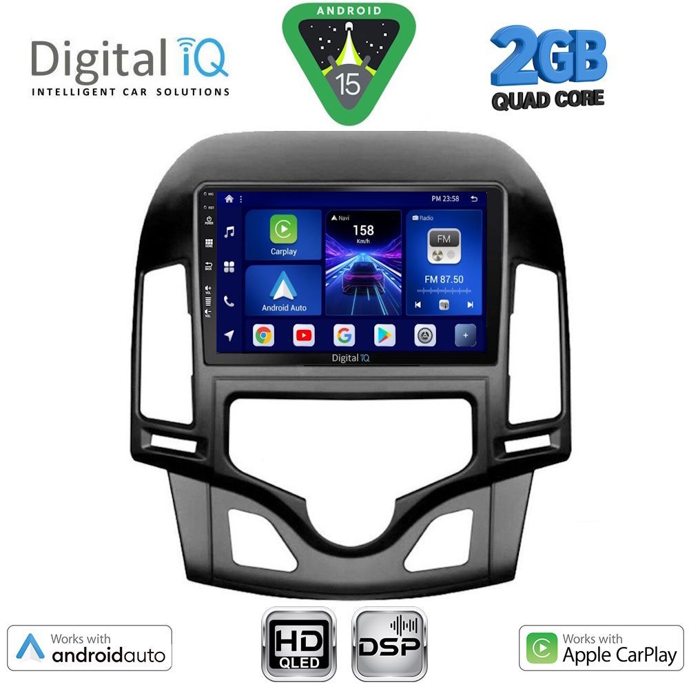 DIGITAL IQ BXC 3231_CPAA CLIMA (9inc) MULTIMEDIA TABLET for HYUNDAI i30 mod. 2007-2012 - DIGITAL IQ BXC 3231_CPAA CLIMA