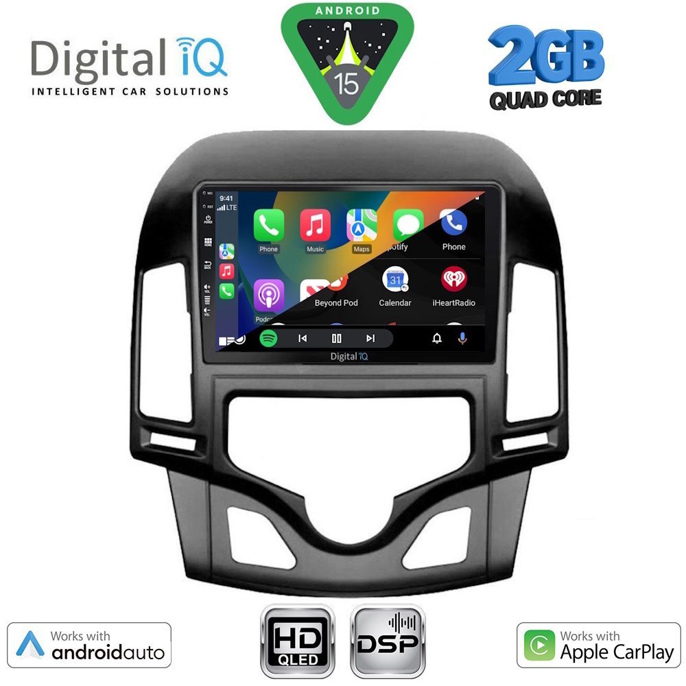 DIGITAL IQ BXC 3231_CPAA CLIMA (9inc) MULTIMEDIA TABLET for HYUNDAI i30 mod. 2007-2012 - DIGITAL IQ BXC 3231_CPAA CLIMA