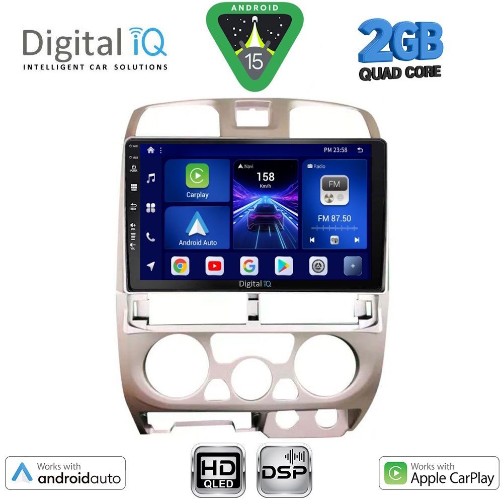 Isuzu D-Max 2002 – 2008 Οθόνη με CarPlay, Android Auto, Bluetooth, GPS – DIGITAL IQ BXC 3253SL_CPAA (9inc)