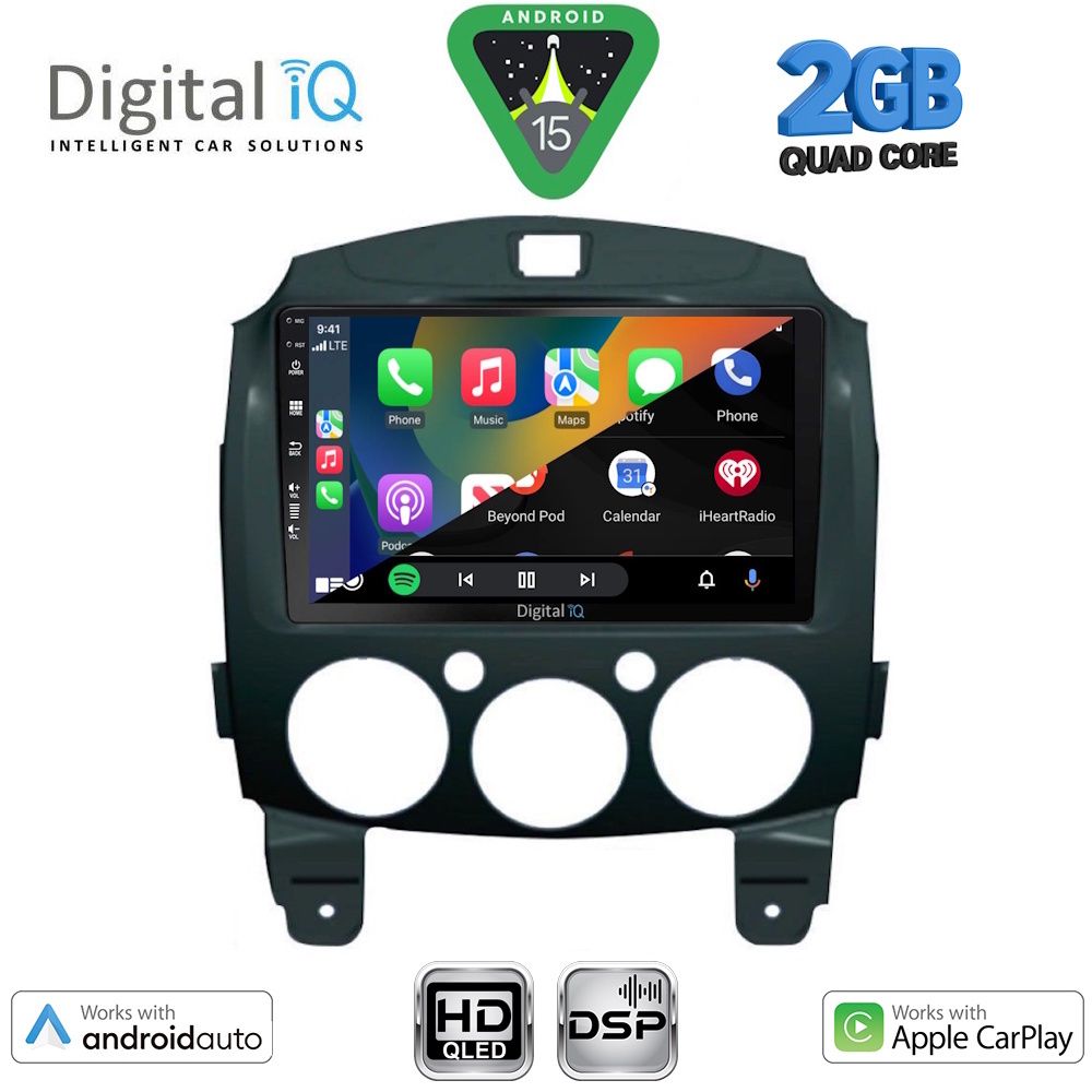 DIGITAL IQ BXC 3361_CPAA (9inc) MULTIMEDIA TABLET for MAZDA 2 mod. 2007-2014 - DIGITAL IQ BXC 3361_CPAA