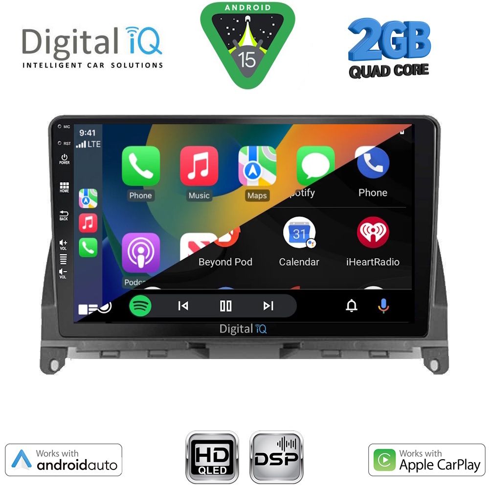 DIGITAL IQ BXC 3405_CPAA (9inc) MULTIMEDIA TABLET for MERCEDES C (W204) mod. 2007-2011 - DIGITAL IQ BXC 3405_CPAA