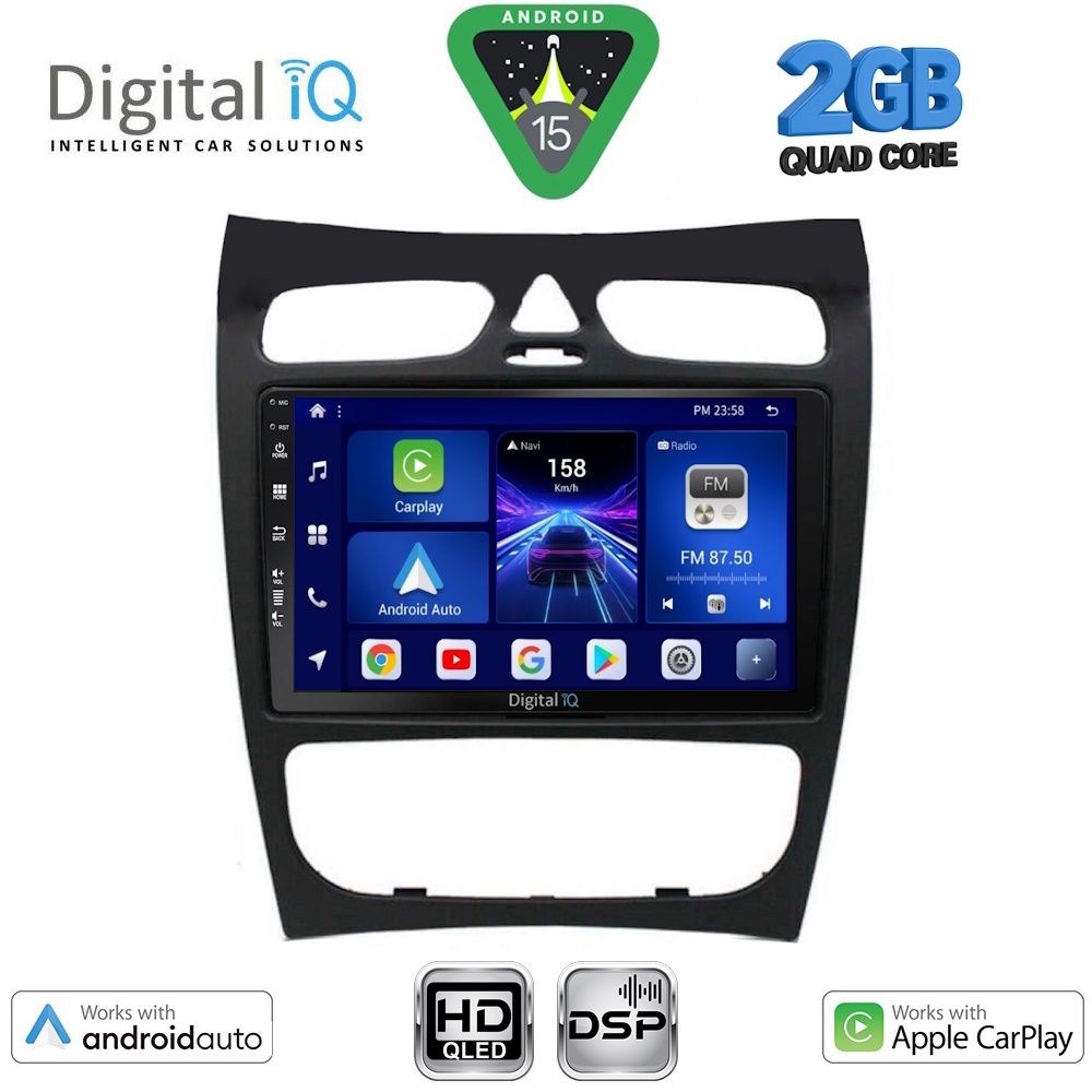 DIGITAL IQ BXC 3406_CPAA (9inc) MULTIMEDIA TABLET for MERCEDES CLK (W209) mod. 2000-2004 - DIGITAL IQ BXC 3406_CPAA