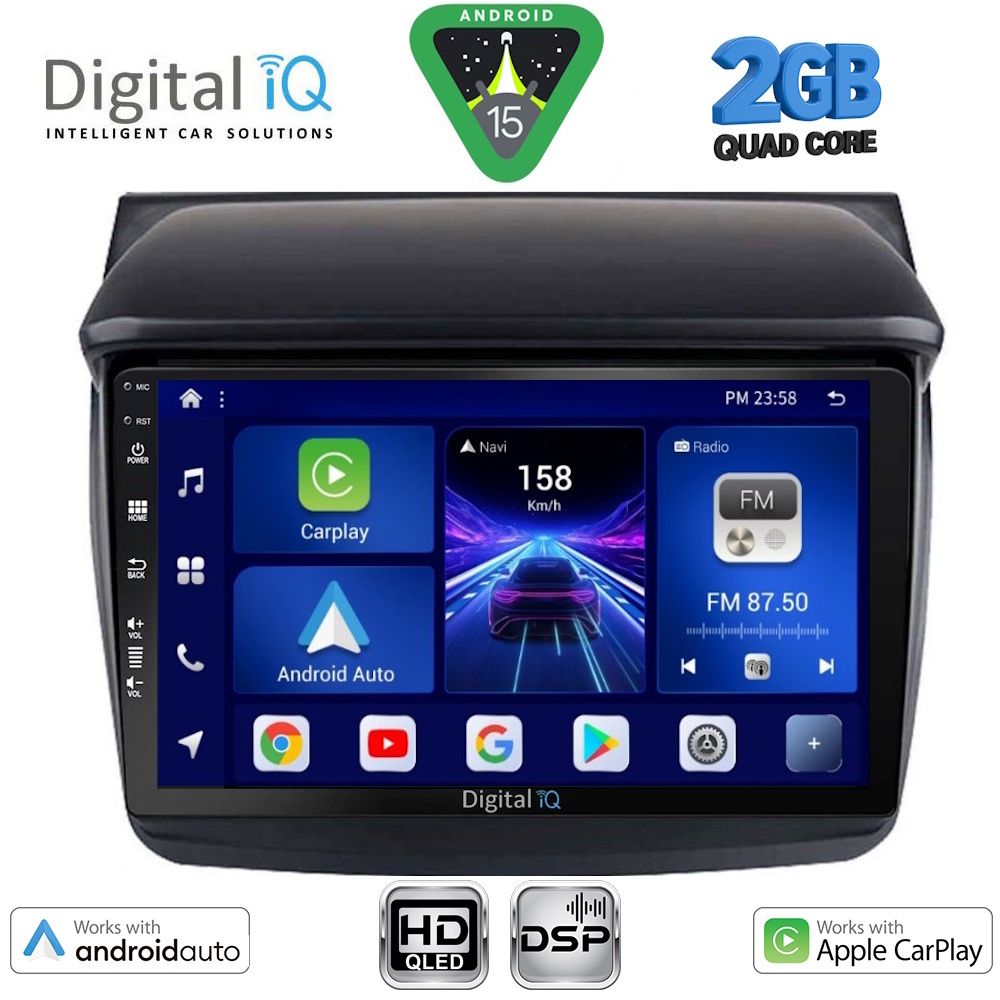 DIGITAL IQ BXC 3436_CPAA (9inc) MULTIMEDIA TABLET for MITSUBISHI L200 mod. 2006-2015