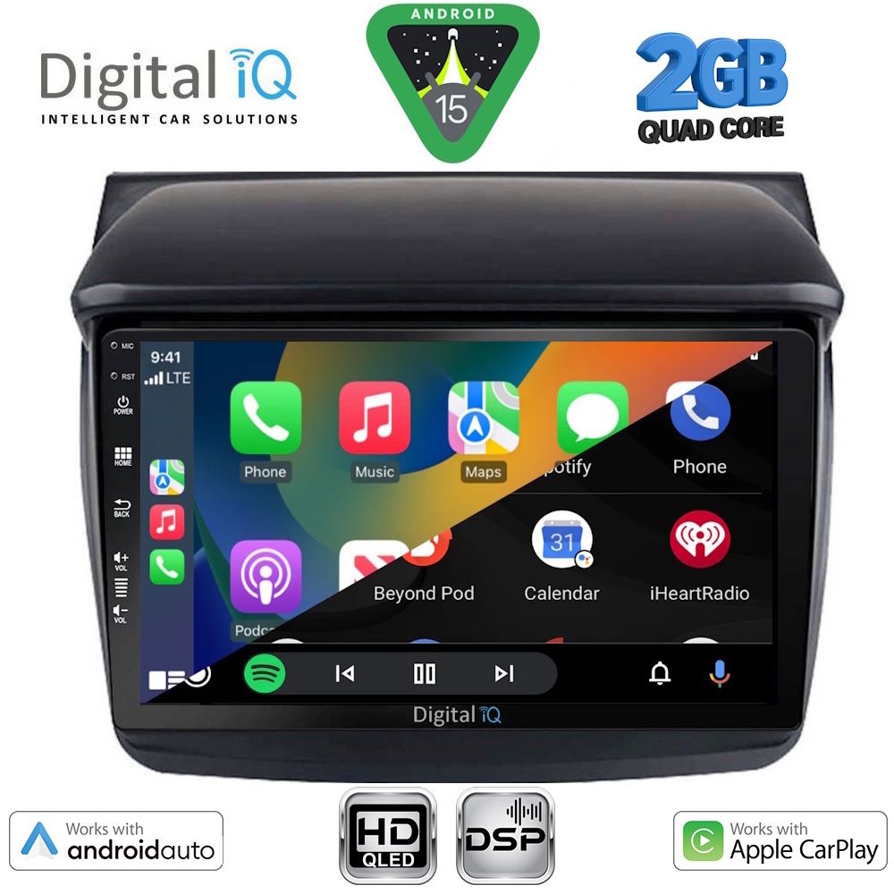 DIGITAL IQ BXC 3436_CPAA (9inc) MULTIMEDIA TABLET for MITSUBISHI L200 mod. 2006-2015