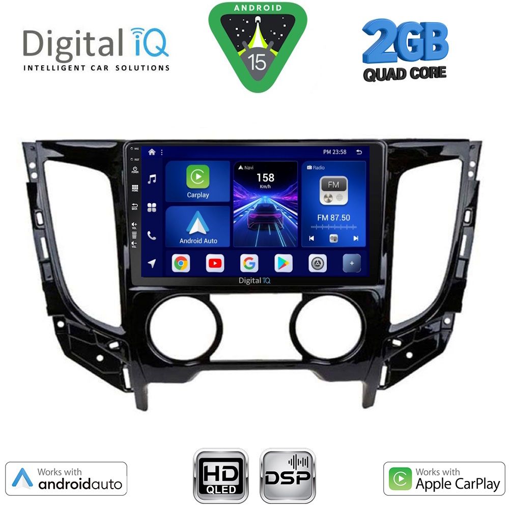 DIGITAL IQ BXC 3437_CPAA A/C (9inc) MULTIMEDIA TABLET for MITSUBISHI L200 mod. 2015-2019 με A/C