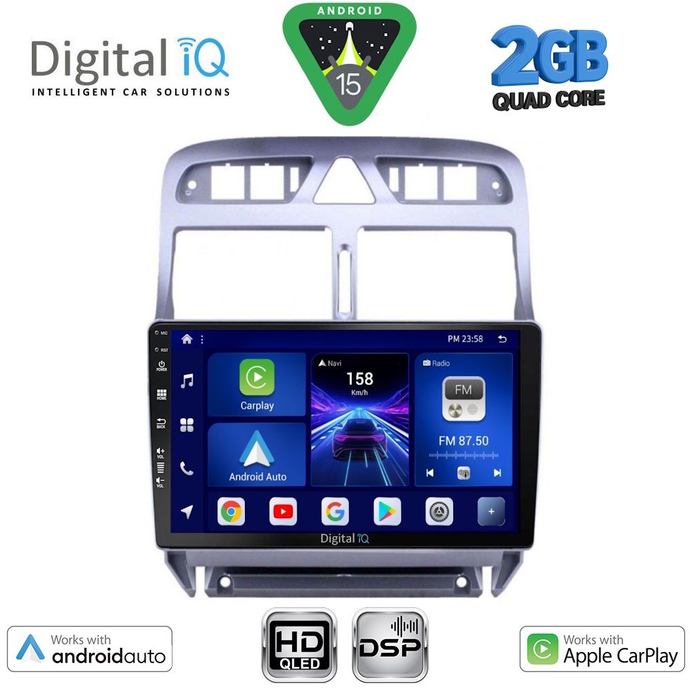 DIGITAL IQ BXC 3512_CPAA (9inc) MULTIMEDIA TABLET for PEUGEOT 307 mod. 2001-2008 - DIQ_BXC_3512-1
