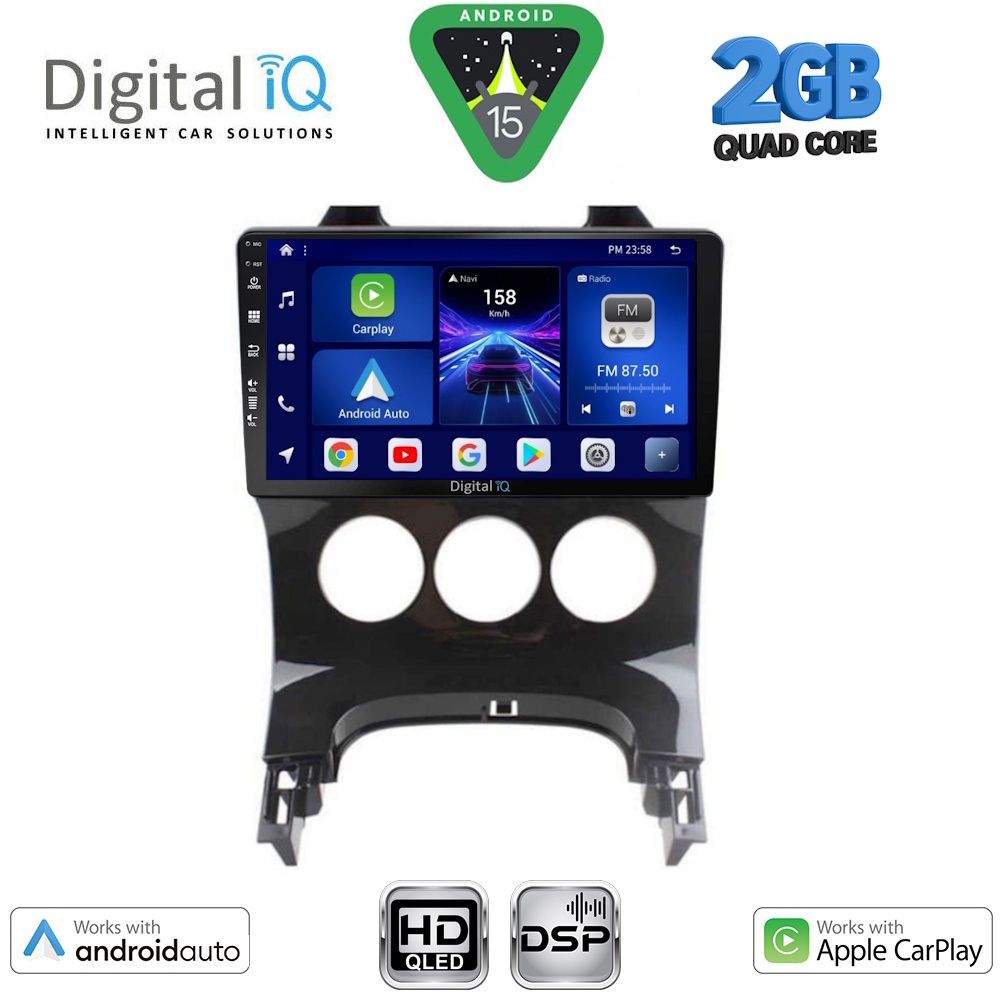DIGITAL IQ BXC 3515_CPAA A/C (9inc) MULTIMEDIA TABLET for PEUGEOT 3008 mod. 2008-2016 - DIGITAL IQ BXC 3515_CPAA A/C