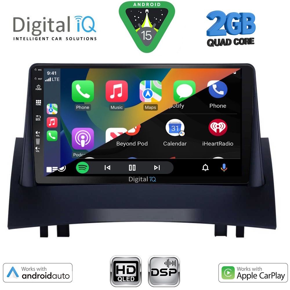 DIGITAL IQ BXC 3555_CPAA (9inc) MULTIMEDIA TABLET for RENAULT MEGANE 2 mod. 2002-2008 - DIGITAL IQ BXC 3555_CPAA