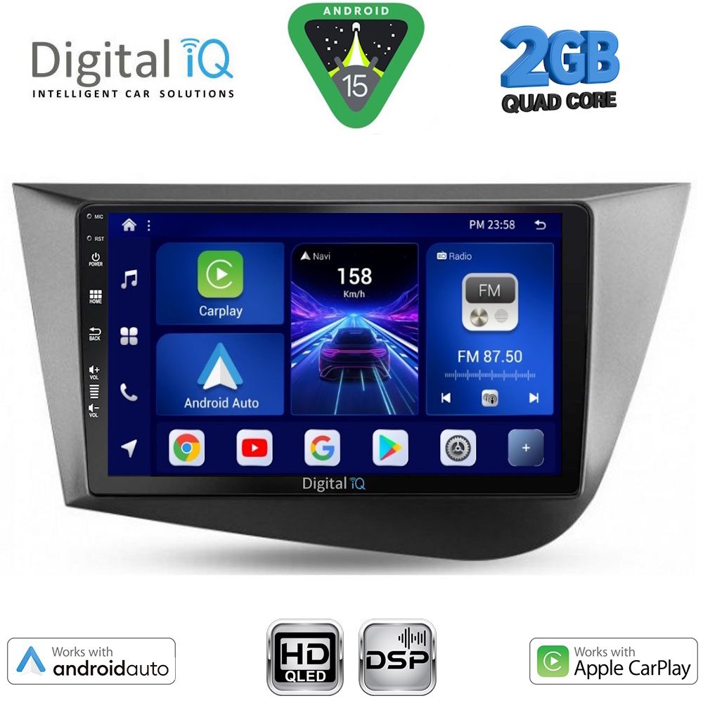 DIGITAL IQ BXC 3574_CPAA (9inc) MULTIMEDIA TABLET for SEAT LEON mod. 2005-2012 - DIGITAL IQ BXC 3574_CPAA
