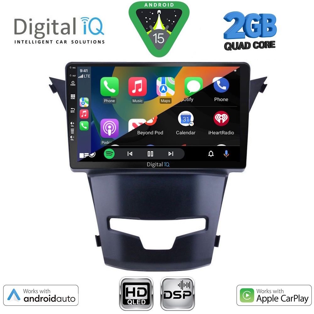 DIGITAL IQ BXC 3653_CPAA (9inc) MULTIMEDIA TABLET for SSANGYONG KORANDO mod. 2014-2019 - DIGITAL IQ BXC 3653_CPAA