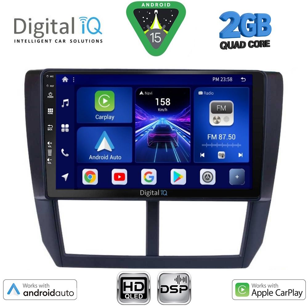 DIGITAL IQ BXC 3662_CPAA (9inc) MULTIMEDIA TABLET for SUBARU FORESTER – IMPREZA – XV mod. 2008-2013 - DIGITAL IQ BXC 3662_CPAA