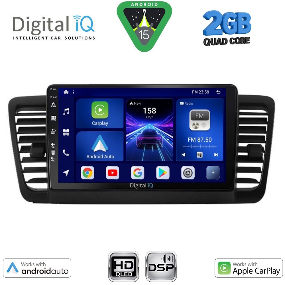 DIGITAL IQ BXC 3665_CPAA (9inc) MULTIMEDIA TABLET for SUBARU LEGACY – OUTBACK mod. 2002-2008 - DIGITAL IQ BXC 3665_CPAA