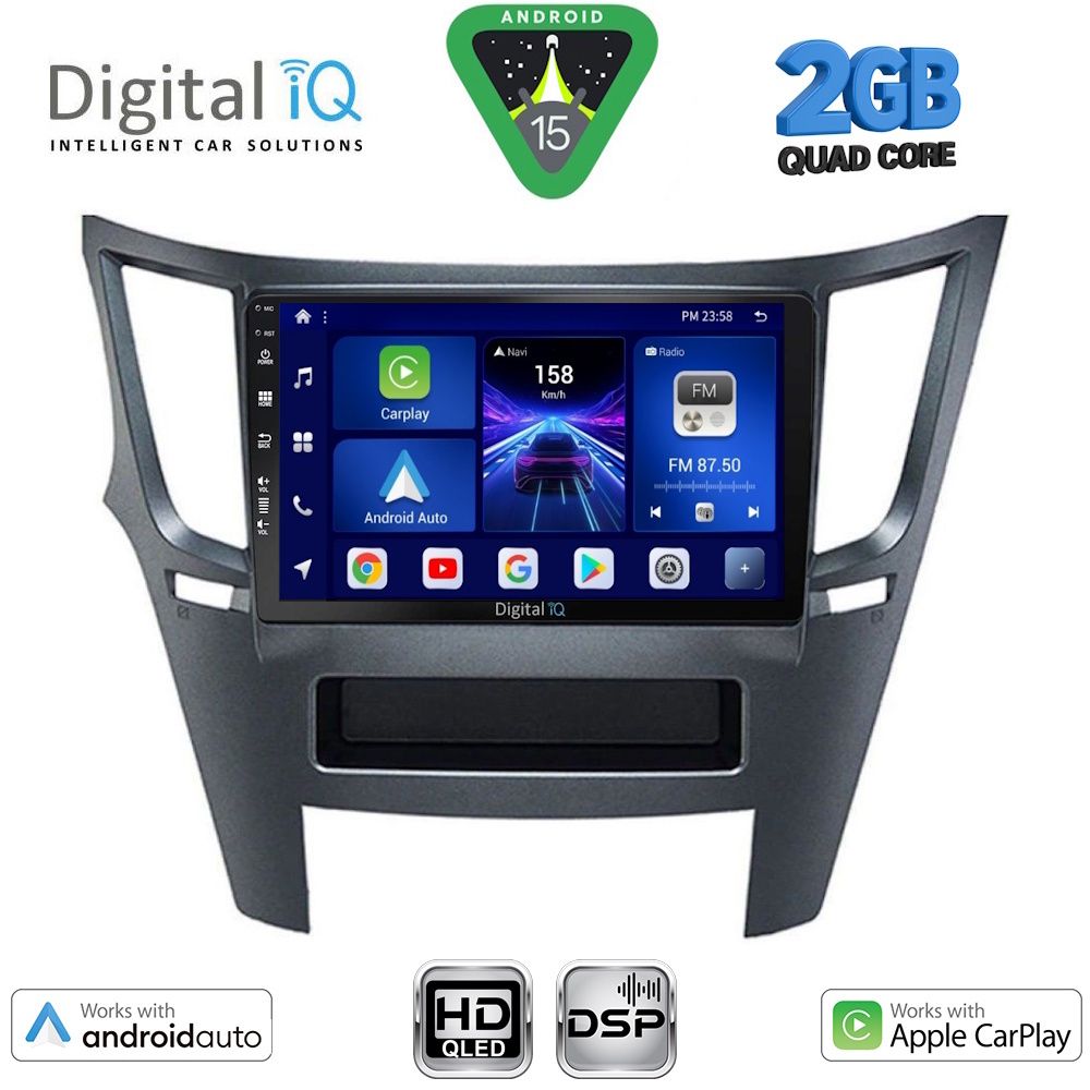 DIGITAL IQ BXC 3667_CPAA (9inc) MULTIMEDIA TABLET for SUBARU LEGACY – OUTBACK mod. 2009-2014 - DIGITAL IQ BXC 3667_CPAA