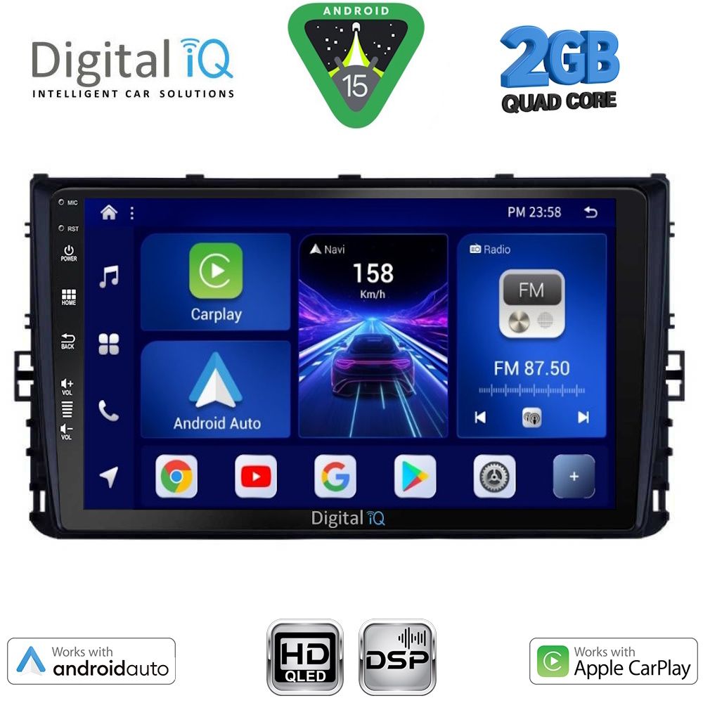 DIGITAL IQ BXC 3758_CPAA (9inc) MULTIMEDIA TABLET for VW POLO – TROC – TCROSS mod. 2017-2026 - DIGITAL IQ BXC 3758_CPAA
