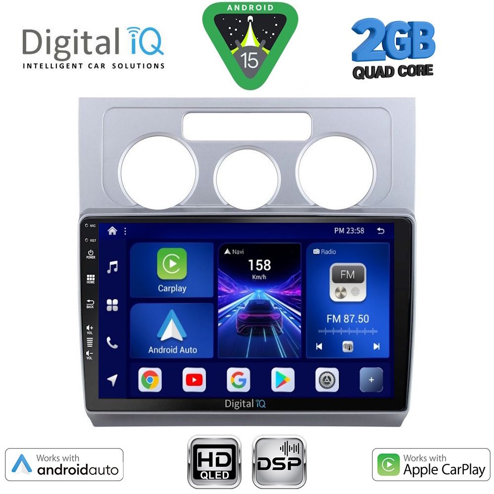 DIGITAL IQ BXC 3767_CPAA A/C (10inc) MULTIMEDIA TABLET for VW TOURAN mod. 2003-2010 - DIGITAL IQ BXC 3767_CPAA A/C