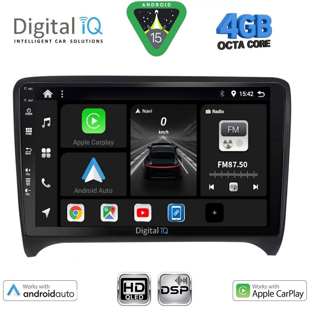 Audi TT 2007 – 2015 Οθόνη με CarPlay, Android Auto, Bluetooth, GPS – DIGITAL IQ BXF 6009_CPAA (9inc)