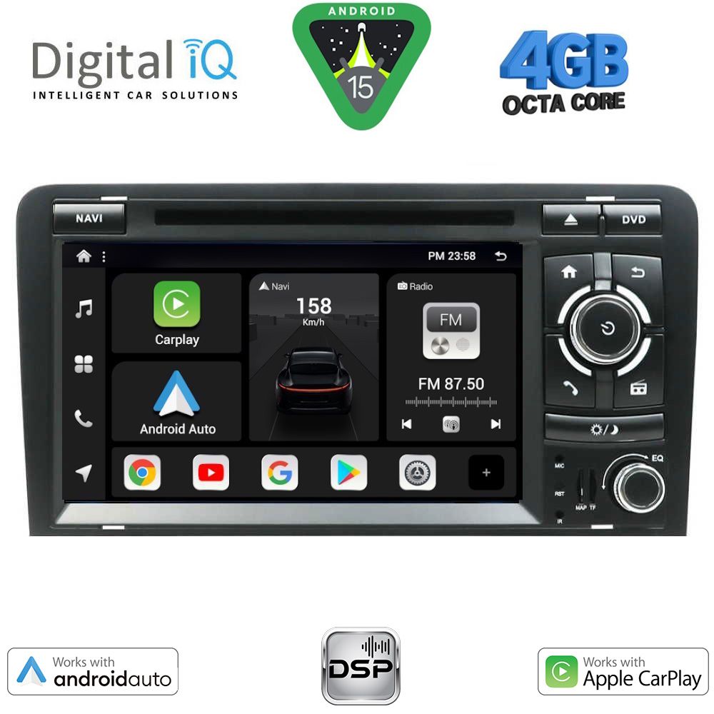 DIGITAL IQ BXF 649_CPAA (7" DVD) MULTIMEDIA SYSTEM for AUDI A3 mod. 2003-2012 - DIGITAL IQ BXF 649_CPAA