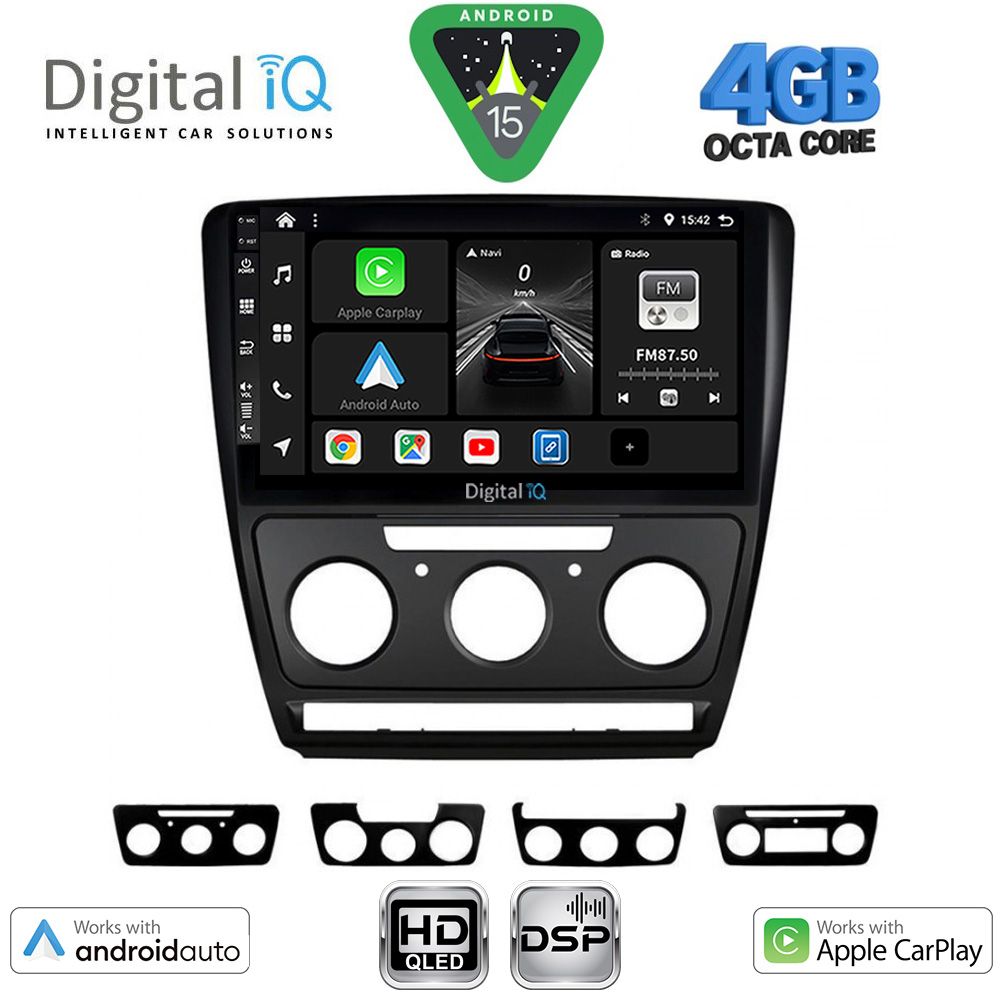 DIGITAL IQ BXF 6595BL_CPAA (10inc) MULTIMEDIA TABLET for SKODA OCTAVIA 5 mod. 2005-2012 (BLACK)