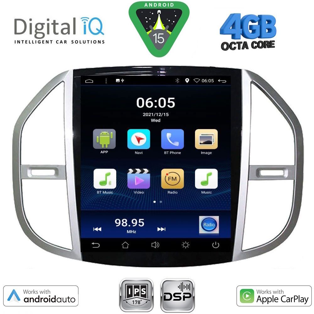 DIGITAL IQ BXF 6960_CPAA TESLA STYLE for MERCEDES VITO mod. 2015-2024 - DIGITAL IQ BXF 6960_CPAA