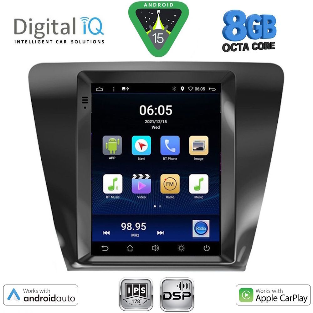 DIGITAL IQ BXF 7917_CPAA TESLA STYLE for SKODA OCTAVIA 7 mod. 2013-2020