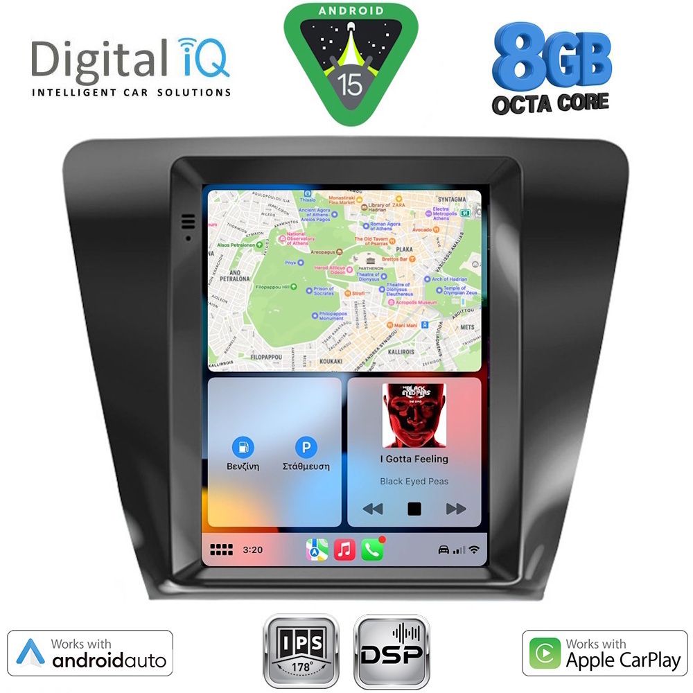 DIGITAL IQ BXF 7917_CPAA TESLA STYLE for SKODA OCTAVIA 7 mod. 2013-2020