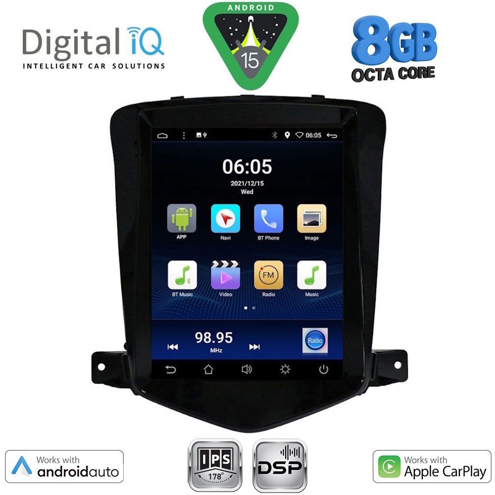DIGITAL IQ BXF 7925_CPAA TESLA STYLE for CHEVROLET CRUZE mod. 2008-2012