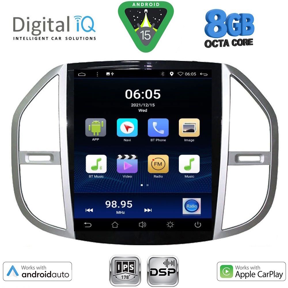 DIGITAL IQ BXF 7960_CPAA TESLA STYLE for MERCEDES VITO mod. 2015-2024 - DIGITAL IQ BXF 7960_CPAA