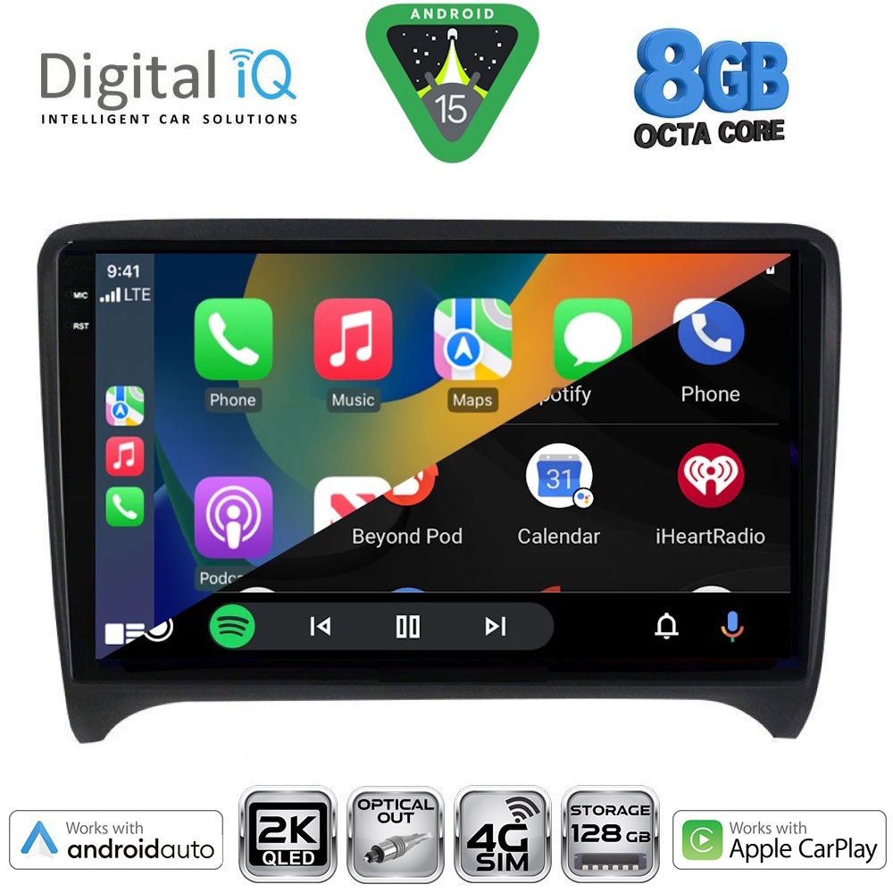 DIGITAL IQ BXK 20009_CPAA (9inc) MULTIMEDIA TABLET for AUDI TT mod. 2007-2015 - DIGITAL IQ BXK 20009_CPAA