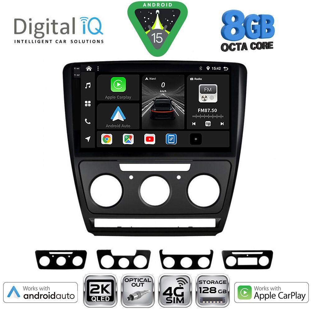 DIGITAL IQ BXK 20595BL_CPAA (10inc) MULTIMEDIA TABLET for SKODA OCTAVIA 5 mod. 2005-2012 (BLACK) - DIGITAL IQ BXK 20595BL_CPAA