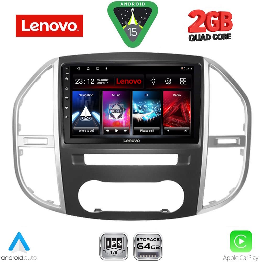 LENOVO LVD 2429_CPA (10inc) MULTIMEDIA TABLET for MERCEDES VITO – VIANO  (W447) mod. 2015-2024 - LENOVO LVD 2429_CPA