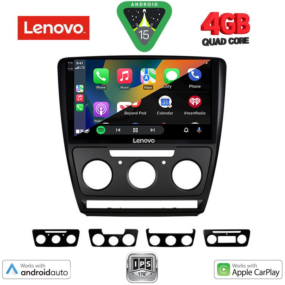 LENOVO LVE 8595BL_CPAA (10inc) MULTIMEDIA TABLET for SKODA OCTAVIA 5 mod. 2005-2012 (BLACK) - LENOVO LVE 8595BL_CPAA