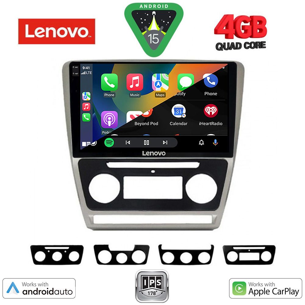 LENOVO LVE 8595SL_CPAA (10inc) MULTIMEDIA TABLET for SKODA OCTAVIA 5 mod. 2005-2012 (SILVER) - LENOVO LVE 8595SL_CPAA