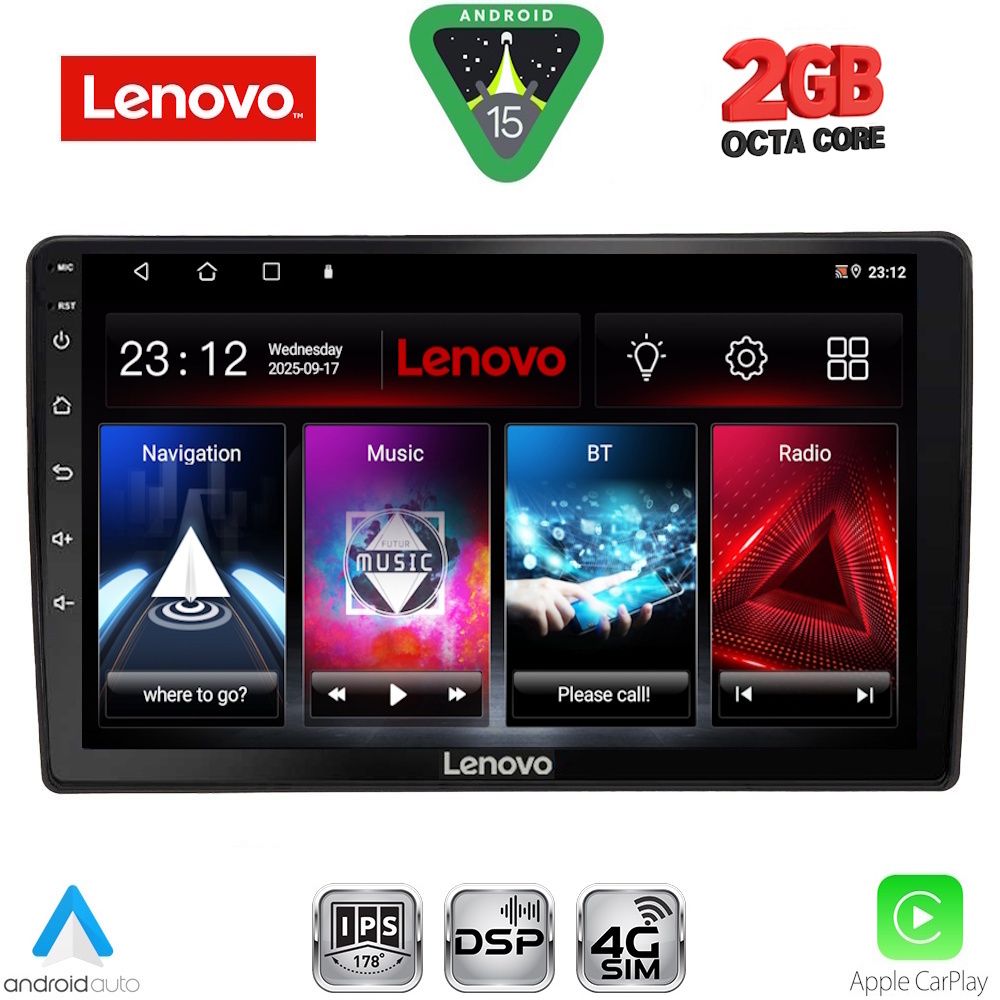 Audi A4 2008 – 2015 Οθόνη με CarPlay, Android Auto, Bluetooth, GPS – LENOVO LVF 5005_CPA (10inc)